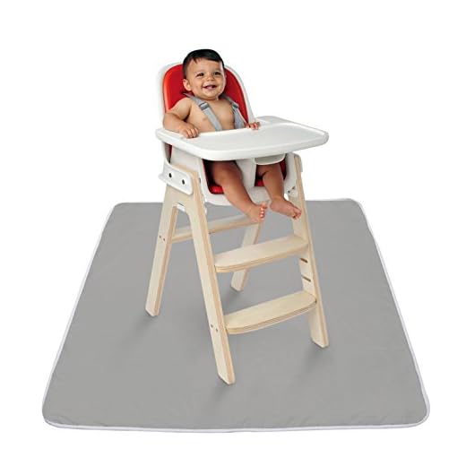 SWEET BABY CARROT HIGH Chair MAT - Perfect Under HIGHCHAIR MAT - Slides Easily ON The Floor - Best HIGH Chair Snack MATS for Dropping Food, Floor Protection - Easy Clean UP - 100% Polyester - 42"