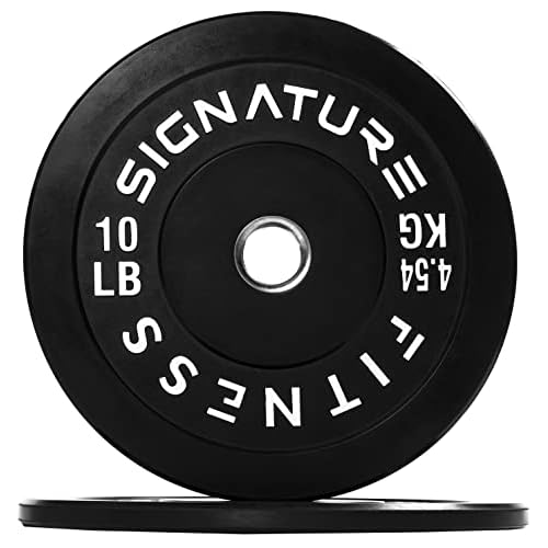 2″ Olympic Bumper Plate Weight Plates with Steel Hub, Pair, Updated