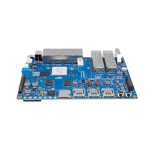 Image of Banana Pi BPI-R4 Wi-Fi 7 Wireless Dual-Band WiFi OpenWRT Router Board, with MediaTek MT7988A (Filogic 880) SoC, Support 2X 10GbE SFP and 4X GbE Gigabit Ethernet for NAS Smart Home Gateway