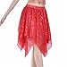 Women's Sparkle Tribal Short Skirt for Belly Dance Practice Training and Adult Stage Performance Costume Wear