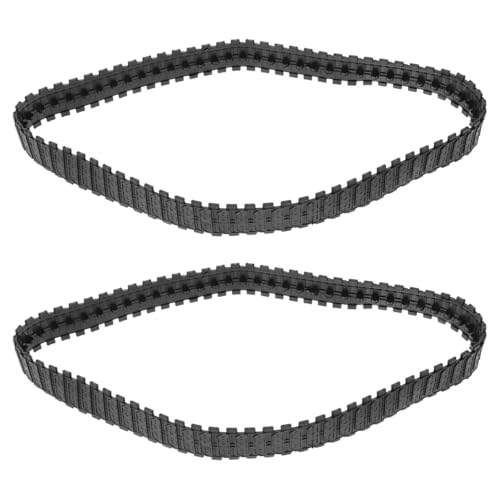 Totority Rubber Tank Tracks 2Pcs 12.6 Inch Flexible Replacement Treads for Rc Car Accessories and...