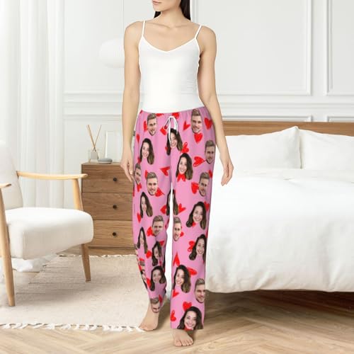 Personalized Pajamas Pants for Men Women, Custom Pet Pajama Pants with Photo Face, Customized Pjs Bottoms Christmas Gifts4