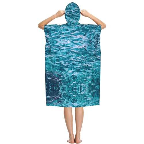 Peignoir à langer microfibre et poncho surf avec imprimé mer - 3