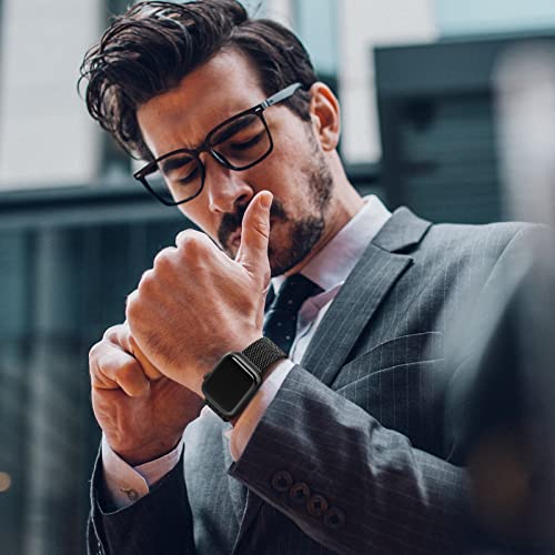 Milanese Loop Compatible with Apple Watch Straps 38mm 40mm 41mm 42mm 44mm 45mm 46mm 49mm Women & Men, Magnetic Clasp Adjustable Metal Bands for iWatch Series 11 10 9 8 7 6 5 4 Ultra SE 3 2 1