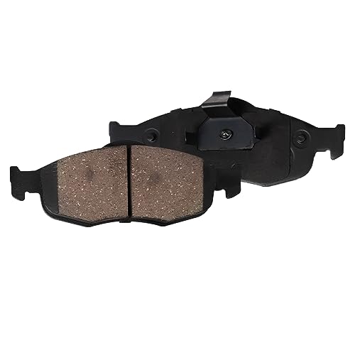 Image of Detroit Axle - Front Brake Pads for 1999-2002 Mercury Cougar, 1995-2000 Contour Mystique, Ceramic Brake Pads w /Hardware Replacement