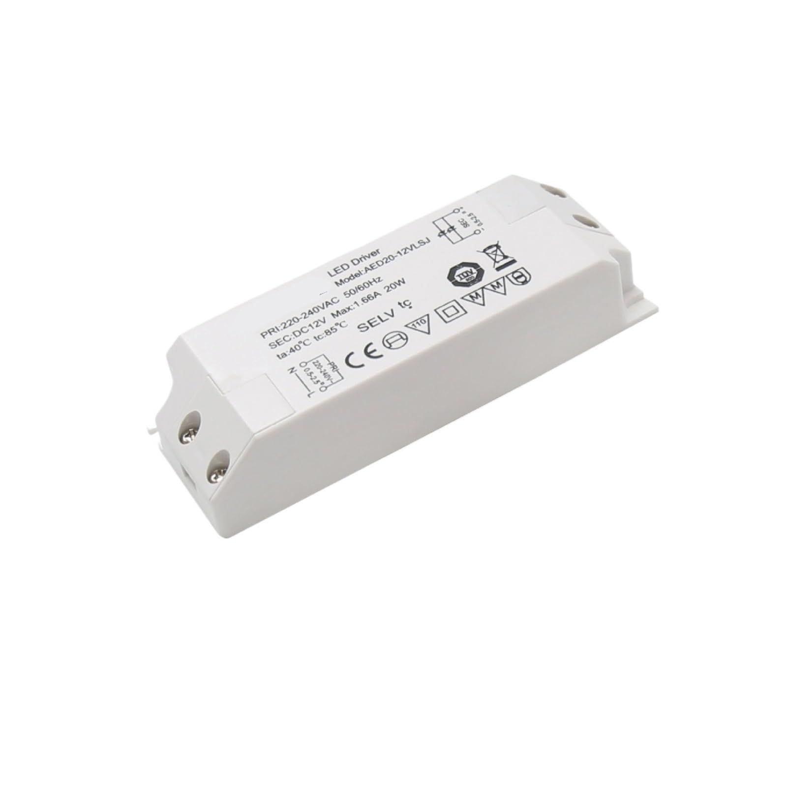 NXUTKBNK 20W12V Constant Voltage Drive Power Supply AED20-12VLSJ Light Strip Light with Power Supply LED Bathroom Mirror Light Mirror