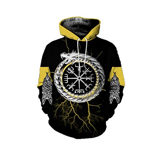 Sweat à capuche Viking Harajuku zippé grand taille XXXXXL veste Streetwear Homme Femme