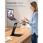 Nulaxy Pull-Out Height Adjustable Laptop Stand for Desk, 22 LB Support - Image 2