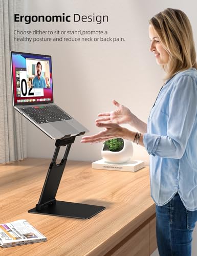 Nulaxy Height Adjustable Aluminum Laptop Stand — view 2