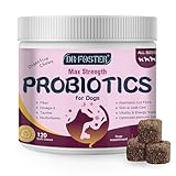 DRFOSTER Probiotics for Dogs, Dog Probiotics for Digestive Health, 6 Billion CFU, with Prebiotics & Digestive Enzymes, Pumpkin & Omega-3, Dog Diarrhea Relief & Immune & Skin Support, 120 Soft Chews
