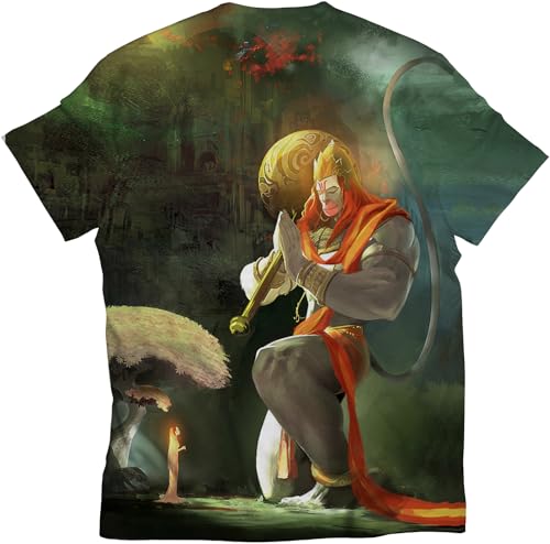 Image of STAND OUT All Over Printed Shiva, Krishna, Hanuman, Kali, Ram and Ravana, Ramayan, Bagavath Githa, Buddha Religious, Spiritual, Hindu Gods T-Shirts