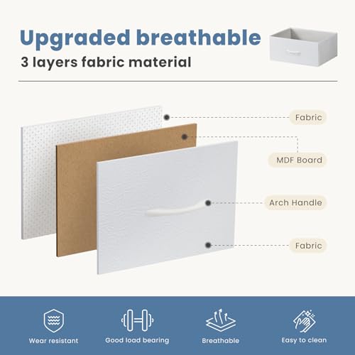 image for DUMOS Dresser for Bedroom with 7 Fabric Drawers, Chest Organizer Units