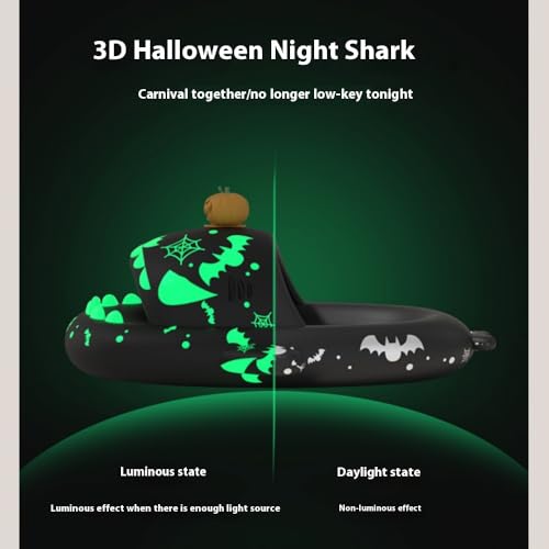 Christmas Shark Slides Halloween Shark Slides，3D Cartoon Non-slip thick-soled Shark Slippers, Luminous Shark Slippers For Men And Women3