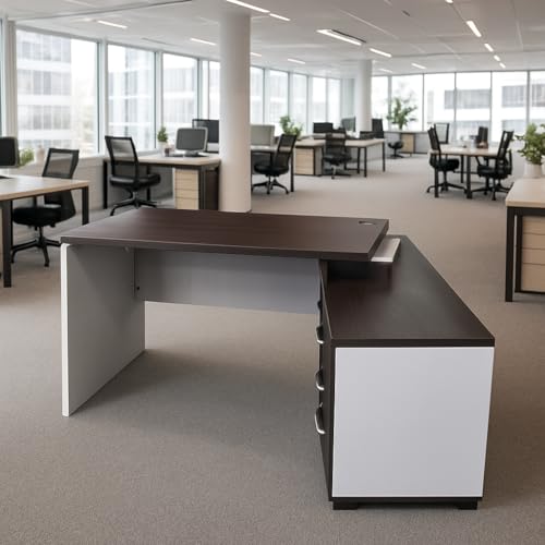 Image of Luxury Desk Unique Design Particle Board Director Table for Home and Office Wooden & Director Boss Desk 5-Year Warranty & Free Assembly (LDL-536)