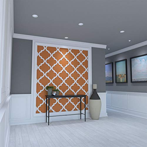Image of Ekena Millwork 15 3 /8 inchW x 15 3 /8 inchH x 3 /8 inchT Medium Marrakesh Decorative Fretwork Wall Panels in Architectural Grade PVC