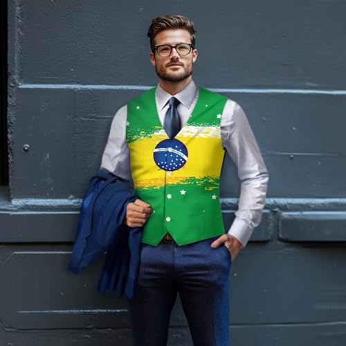 Mens Suit Vest Business Formal Dress Vests with Buttons V-Neck Wedding Tuxedo Party Waistcoat3