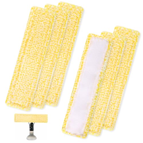 QOUBNIC Almohadillas de Limpieza para Kärcher, Microfibra Cubiertas de Repuesto Mopa Limpiacristales Kärcher para Karcher WV2 WV5 pWV6 Plus