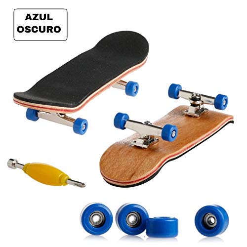Falcon Skate de Dedos,Fingerboard Profesional,Monopatin Dedos,Juegos de Skate de Dedos (Azul Oscuro)