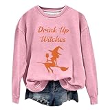 Generisch Ropa Soft Girl Sudaderas con gráfico de palabras para mujer Sudadera con humor sarcástico Halloween Suéter con estampado suave Sudadera Mujer Invierno Sudadera con Capucha, Rosa., M