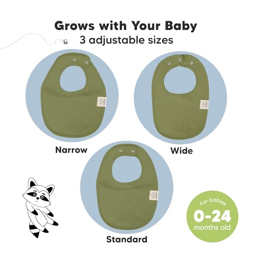 Image of 8-Pack Organic Baby Bibs for Boys, Girls - Soft Cotton Drooling and Teething Bibs for Baby Girl & Boy, Extra Absorbent, Easy to Clean & Put On for Toddler, Newborn, Infant 0-24 Months (Cruise)