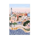 NFFBGFD . Póster en lienzo de Barcelona para pared, 20 x 30 cm