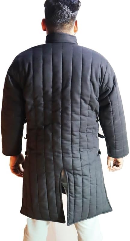 Miniatura 3 de THE MEDIEVALS Medieval Espesor Acolchado Mangas Completas Gambeson Abrigo Aketon Chaqueta Armadura