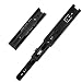 2 Pcs Black Furniture Length Ball Bearing Telescopic Drawer Slides (8 Inch)