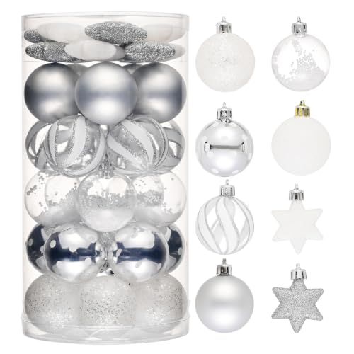Victor's Workshop Weihnachtskugeln 35tlg. 5cm Plastik Christbaumkugeln Set,Weihnachtsbaumschmuck Dekoration Christbaumschmuck für… – Ansicht 1