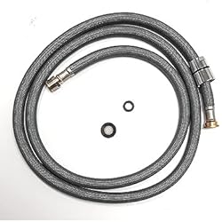 Latiguillo Fregadero Flexo para grifo extraible de cocina de trenzado polimérico 1/2´´ x M15 de 1,5 mts