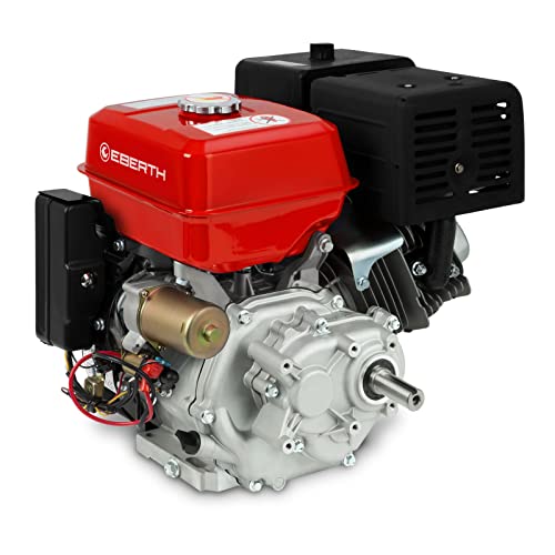 EBERTH 15 CV Motor Térmico de Gasolina Motor de Kart con Reductor 2:1, Eje de 25 mm Ø, Arrancador Eléctrico, Seguridad contra Falta de Aceite, 4 Tiempos, 1 Cilindro, 420 CC Cilindrada