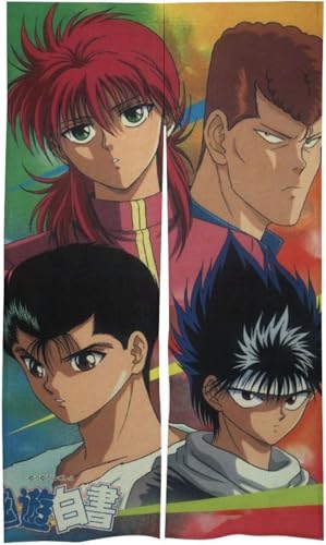 幽☆遊☆白書 幽☆遊☆白書 のれん 温泉 お風呂 あったかカーテン スープブロック おしゃれ 間仕切り 玄関 ドア カーテン 部屋 室内 トイレ 万能 四季通用 かわいい 断熱 防寒 アイマスク 玄関 86x143cm