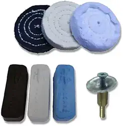 Kit Polimento Lustro 7pç Aluminio Inox Latao Massa Roda 3pol