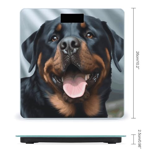 Báscula Digital de Baño con Diseño de Perro Rottweiler miniatura 2