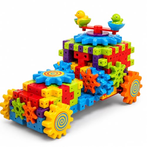 FUN NATION Miracle Bricks Motorized Building Blocks for Kids 2+ Years, 101 Pieces STEM Construction Toy, Build 500+ Creative Models, Educational Toy f