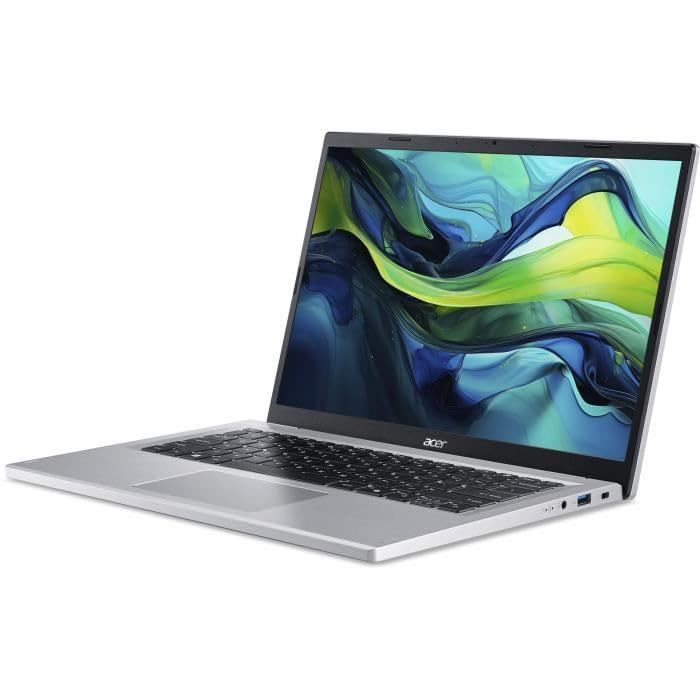 Image of Acer TravelLite Business Laptop (TL04-51M) | 14 inch FHD IPS | Intel Core 5-120U (Up to 5.0GHz) | 16GB DDR4 | 512GB SSD | Win 11 Home | Ms-Office | WiFi 6 | HD Webcam with Privacy Shutter | Black