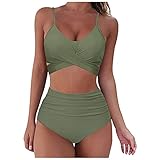 callmo Badeanzug Damen Push Up, Damen Bikini Bikini-Sets Fã¼R Damen High Waist Bikinihose Sportbikini Sport Bikini Damen Bikini Damen Große Brüste Bikini Trägerlos Bikini Damen High Waist Bauch Weg