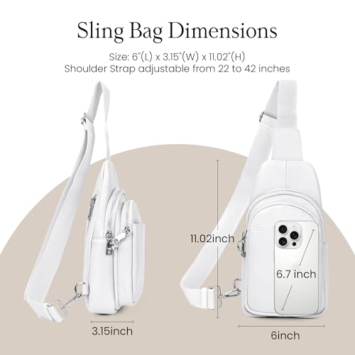 Image of befen Genuine Leather Sling Bag for Women Anti-Theft Crossbody Chest Bags Fanny Packs for Travel with RFID Card Slots
