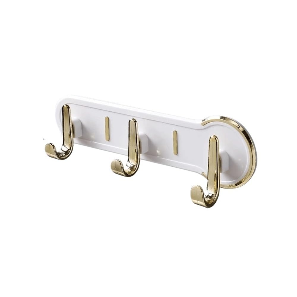 YQINQIN83B Coat Hangers Light Luxury Hook Strong Load-Bearing No Punching, Bathroom Wall Hanging, Adhesive Hanger for Bedroom(White)