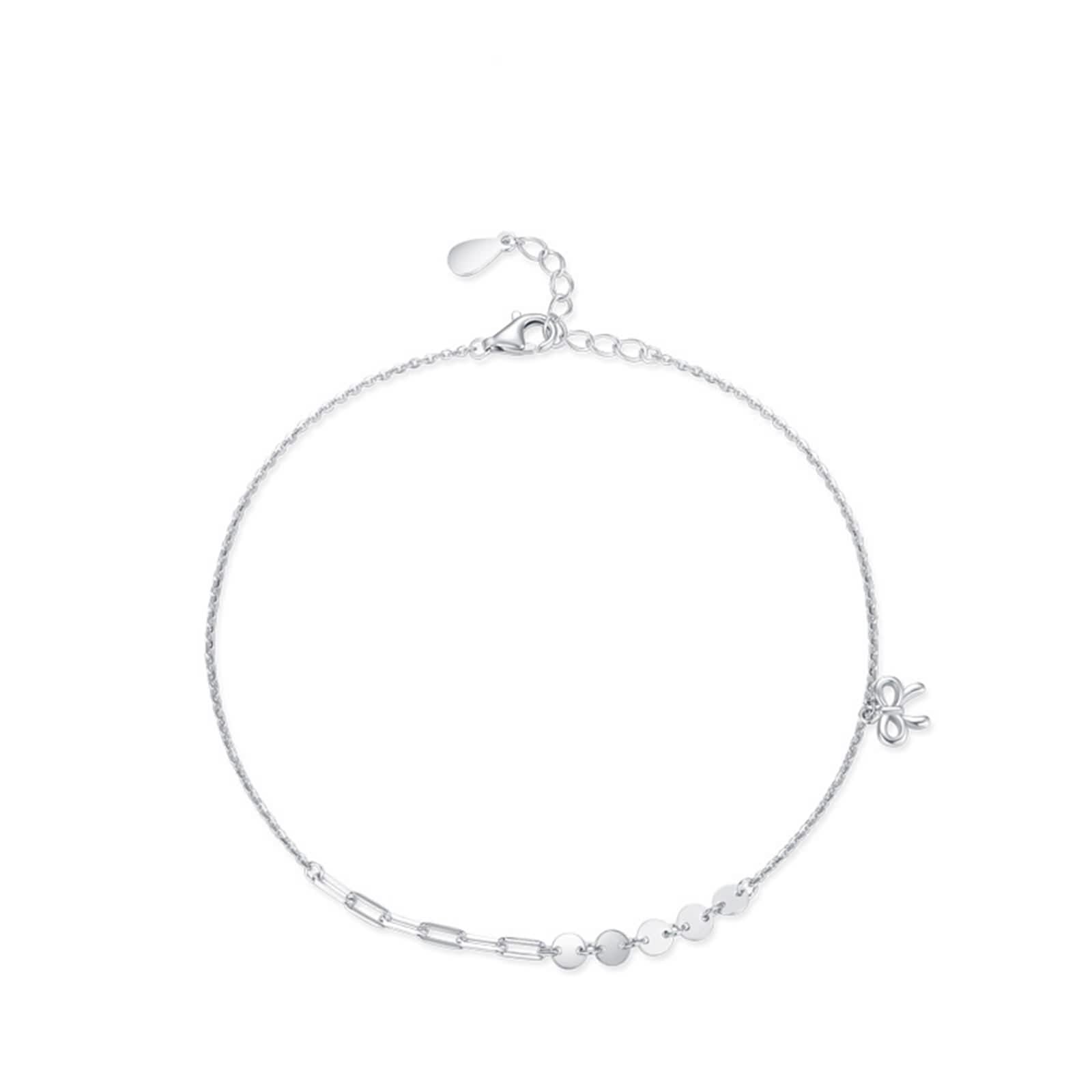 Pulsera de plata 925 colgante, pulseras para mujer, mariposa, ajustable, circonita, forma de hoja, joyas de plata