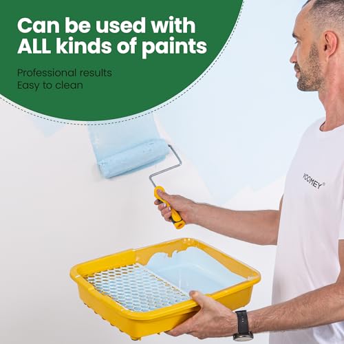 Voomey 22-teiliges Farbroller Set, Malerset, Farbwanne, professionelles Farb-Set für Hausmalerei, geeignet für DIY-Innenwände, Zimmer