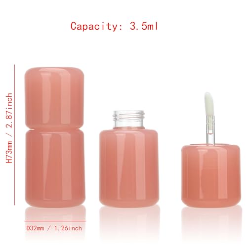 COSIDEA 10pcs 3.5ml 0.12oz Empty Pink Chunky lip gloss tubes with clear wand Cute lipgloss containers for DIY2
