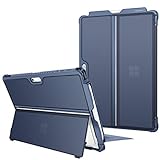 Fintie Hard Case for Microsoft Surface Pro 7 Plus/Pro 7/ Pro 6/ Pro 5/ Pro LTE, Shockproof Folio Protective Rugged Cover Compatible with Type Cover Keyboard + Original Kickstand (Frost Blue)