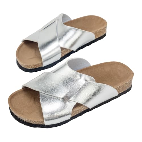 Summer Boys Girls Cork Footbed Slides Beach Sandals Open Toe Slippers