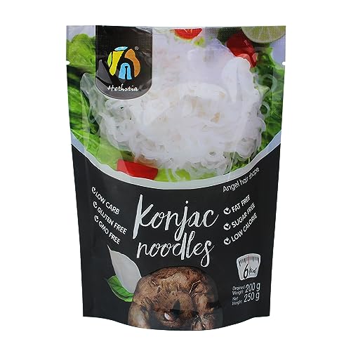 Image of Hethstia Konjac Noodles Angel Hair - 6-Pack Shirataki Noodles, Low Calorie, Low Carb, Sugar-Free, Gluten-Free, Keto and Paleo Friendly, Vegan, Healthy Konjac Pasta, 52.91 oz