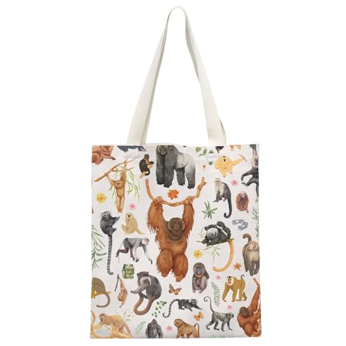 Bolsa Tote VAMSII con diseño de primates miniatura 1