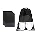 WANLIAN Sacs à Chaussures de Voyage, Lot de 12 Organisateur de Chaussures de Voyage Housse Chaussures Noir Imperméable Anti-poussière Rangement pour Voyage Sport