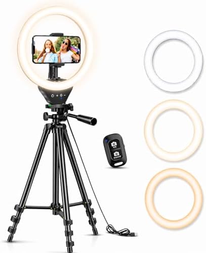 Anel de Luz LED Sensyne 25cm com Tripé Extensível 127cm e Suporte...