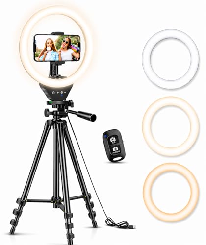 Sensyne 10'' Ring Light with 50'' Extendable...