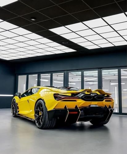 Image of HOME13 Yellow Vinyl Shine Car Wrap Sheet Sticker and Decal Roll Film Sticker Decal (12 x 200, Yellow Glossy Wrap)