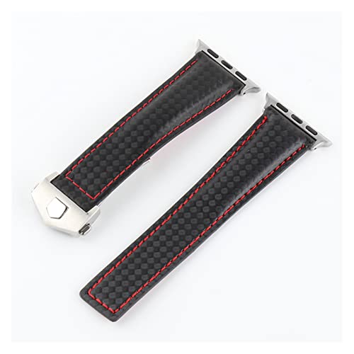 Bracelet HMJGDZG cuir de carbone noir pour Iwatch : l'élégance technologique au poignet